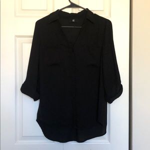 Black Button Up Blouse